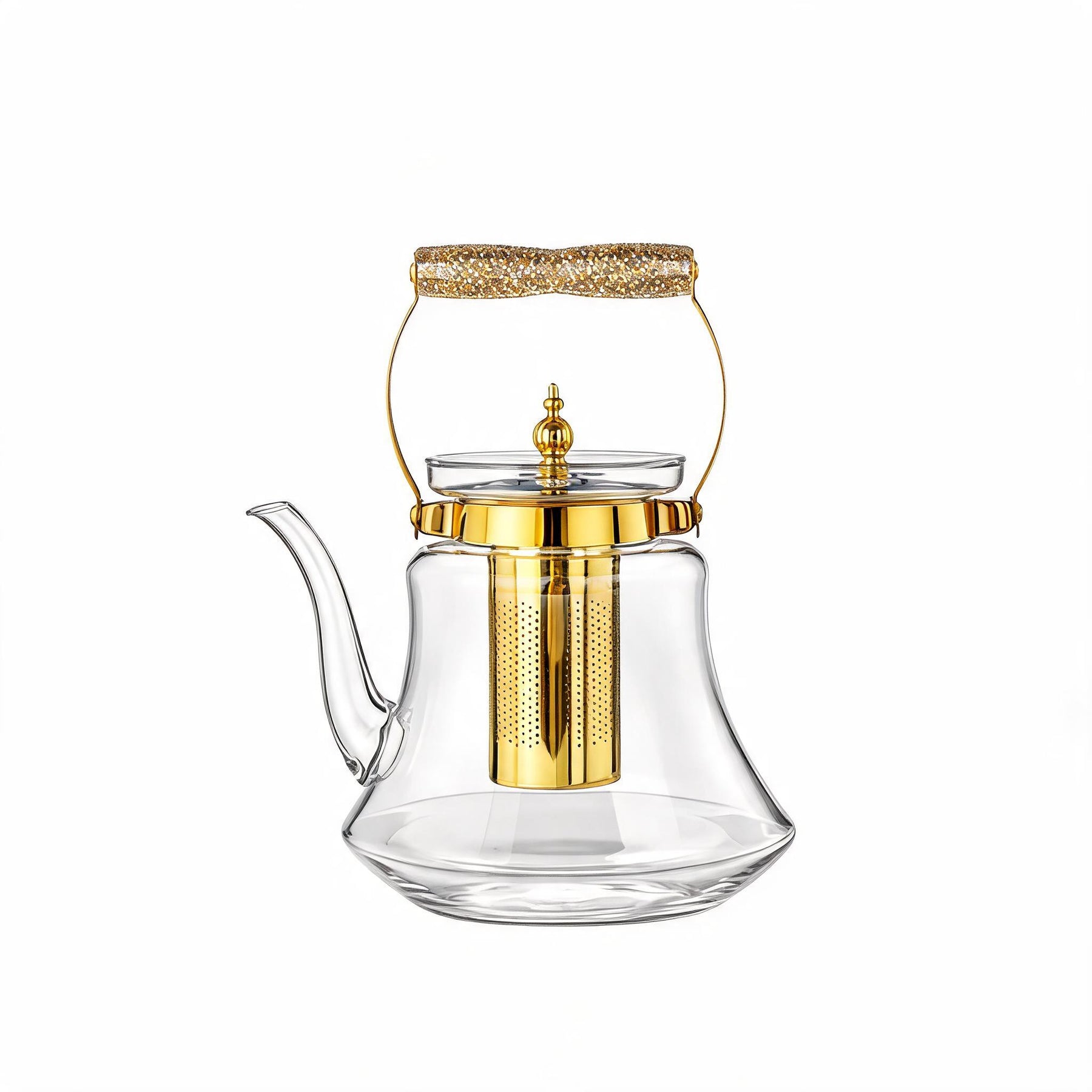 Heritage Handle Glass Coffee & Tea Pot with Premium Metal Strainer 1.8L