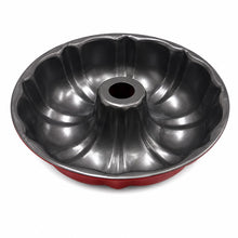 9.25-Inch Fluted Tube Cake Pan – Red & Black