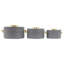 Modern Stylish Light Gray & Gold Insulated Casserole Bowls - 3 PCS (1.0L / 2.5L / 4.0L)