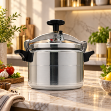 El Adham 5L Heavy Duty Aluminum Pressure Cooker with Locking Lid - Silver