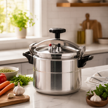 El Adham 5 L Stainless Steel Pressure Cooker with Locking Lid, Silver