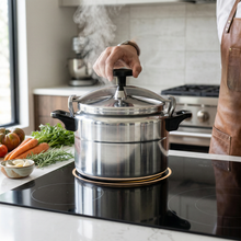 Heavy-Duty Aluminum Pressure Cooker with Safety Lock Lid - 5L