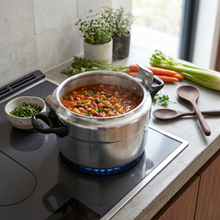 Heavy-Duty Aluminum Pressure Cooker with Safety Lock Lid - 7L