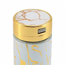 Premium 6 Piece Glass Spice Jars with Turntable Stand