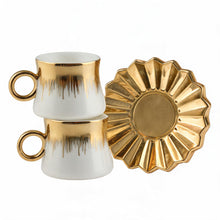 Modern Gold Drip Coffee Cup Set - 12 Piece