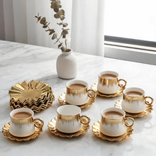 Modern Gold Drip Coffee Cup Set - 12 Piece