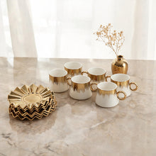Modern Gold Drip Coffee Cup Set - 12 Piece
