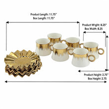 Modern Gold Drip Coffee Cup Set - 12 Piece
