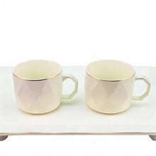 Luxury White & Gold Coffee Serving Set with Tray