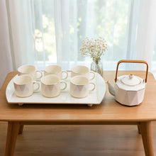 Luxury White & Gold Coffee Serving Set with Tray