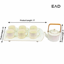 Luxury White & Gold Coffee Serving Set with Tray