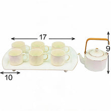 Luxury White & Gold Coffee Serving Set with Tray