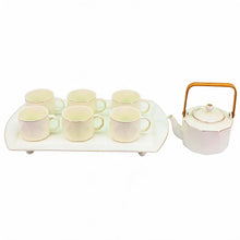 Luxury White & Gold Coffee Serving Set with Tray