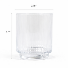6-Piece Ribbed Glass Tumbler Set