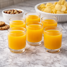 6-Piece Ribbed Glass Tumbler Set