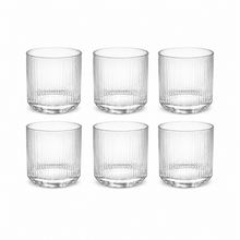 6-Piece Ribbed Glass Tumbler Set