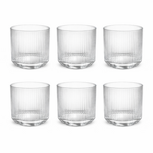 6-Piece Ribbed Glass Tumbler Set