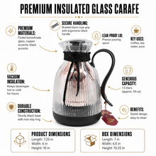 Insulated Vacuum Flask with Decorative  Black Rope Handle - Modern Serving Style 1.0L