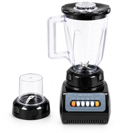 Super Mccarron 2-in-1 Blender & Mill Grinder - 500W - Black