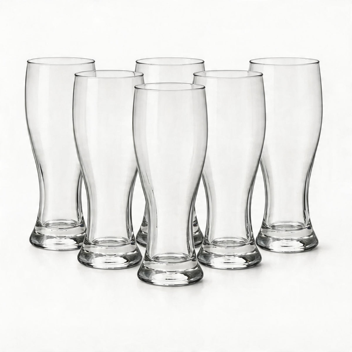 Clear Glass Tall Tumblers – 445mL Drinking Glasses, Set of 6