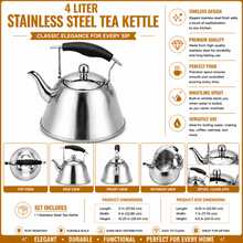 4 Liter Stainless Steel Tea Kettle