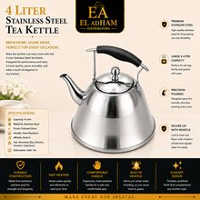 4 Liter Stainless Steel Tea Kettle