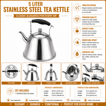 5 Liter Stainless Steel Tea Kettle