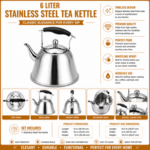 6 Liter Stainless Steel Tea Kettle