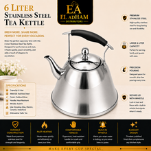 6 Liter Stainless Steel Tea Kettle