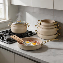 Contemporary Nonstick Cookware Collection with Utensils (12PC Set)