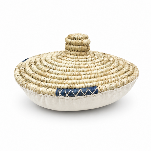 Large Tandoor Bread Baking Pillow, 13.5-Inch Round Dough Pad with Center Grip