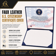 US Citizenship Certificate Cover Faux Leather