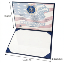 US Citizenship Certificate Cover Faux Leather