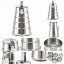 Five-Tier Stainless Steel Tiffin Pyramid Container