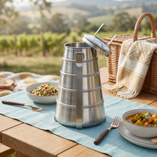 Five-Tier Stainless Steel Tiffin Pyramid Container