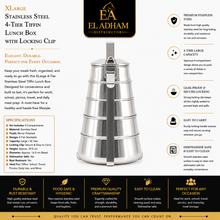 Five-Tier Stainless Steel Tiffin Pyramid Container
