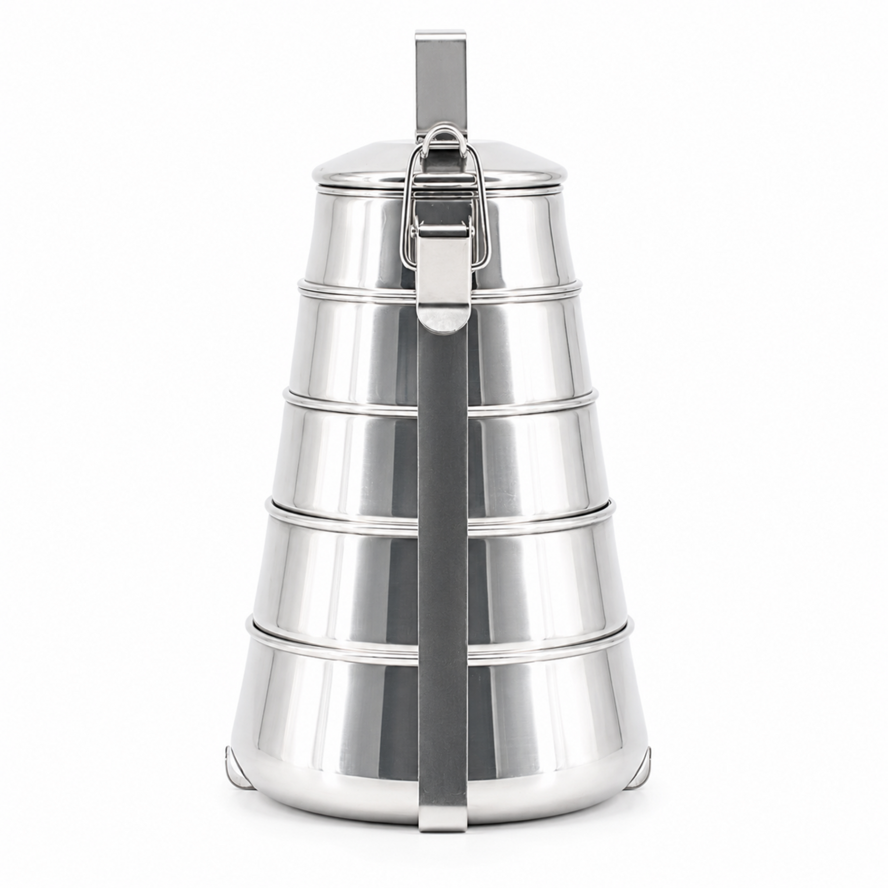 Five-Tier Stainless Steel Tiffin Pyramid Container