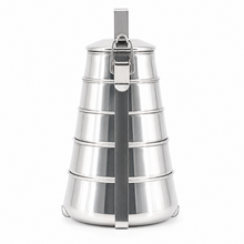 Five-Tier Stainless Steel Tiffin Pyramid Container