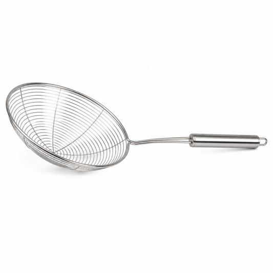 Stainless Steel Wire Mesh Skimmer Ladle 20CM - Long Handle Frying & Straining Skimmer