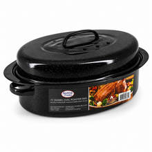 15" Enamel Oval Roaster Pan
