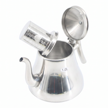 Stainless Steel Traditional Tea Kettle with Strainer 1L