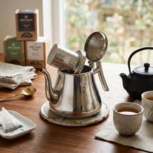 Stainless Steel Traditional Tea Kettle with Strainer 1L