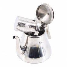 Stainless Steel Traditional Tea Kettle with Strainer 1L