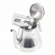 Stainless Steel Traditional Tea Kettle with Strainer 1L