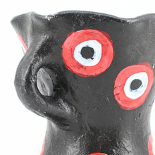 Traditional Decorated Clay Charcoal Holder 9.5" x 7.5" - Red-Black-White