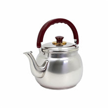 Stainless Steel Tea Kettle with Gold Accents & Heat-Resistant Handle - 4L