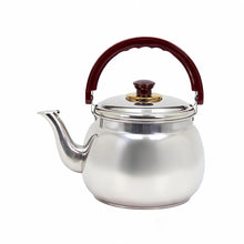 Stainless Steel Tea Kettle with Gold Accents & Heat-Resistant Handle - 4L