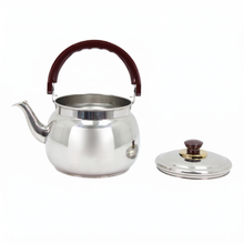 Stainless Steel Tea Kettle with Gold Accents & Heat-Resistant Handle - 3L
