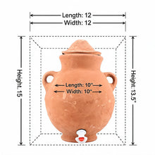 Traditional Clay Kooz with Cup 9.5" x 9" x 11.5"