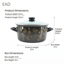 Dual Handle Fryer Pot with Steel Mesh & Lid  12" x 4.75" x 9"